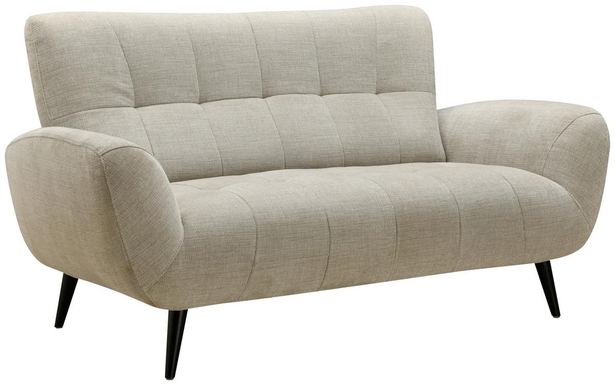 Dvoumístná pohovka PRAG, béžová - černá/béžová, Basics, kov/dřevo (165/89/91cm) - P & B