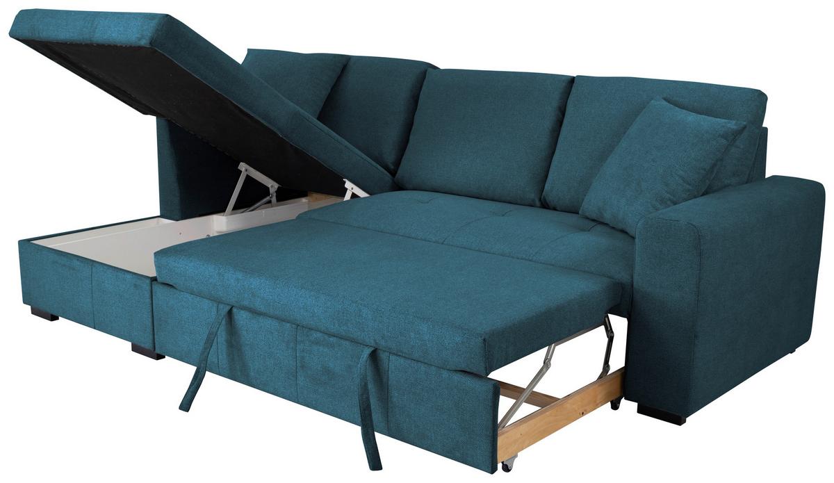 Ecksofa Lukas Blau S: 158x239 Cm - Blau, Trend, Textil (158/239cm)