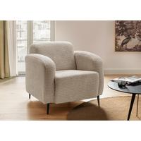 Sessel Marone Beige B: 85 cm - Beige/Schwarz, MODERN, Textil (85/76/90cm) - Livetastic