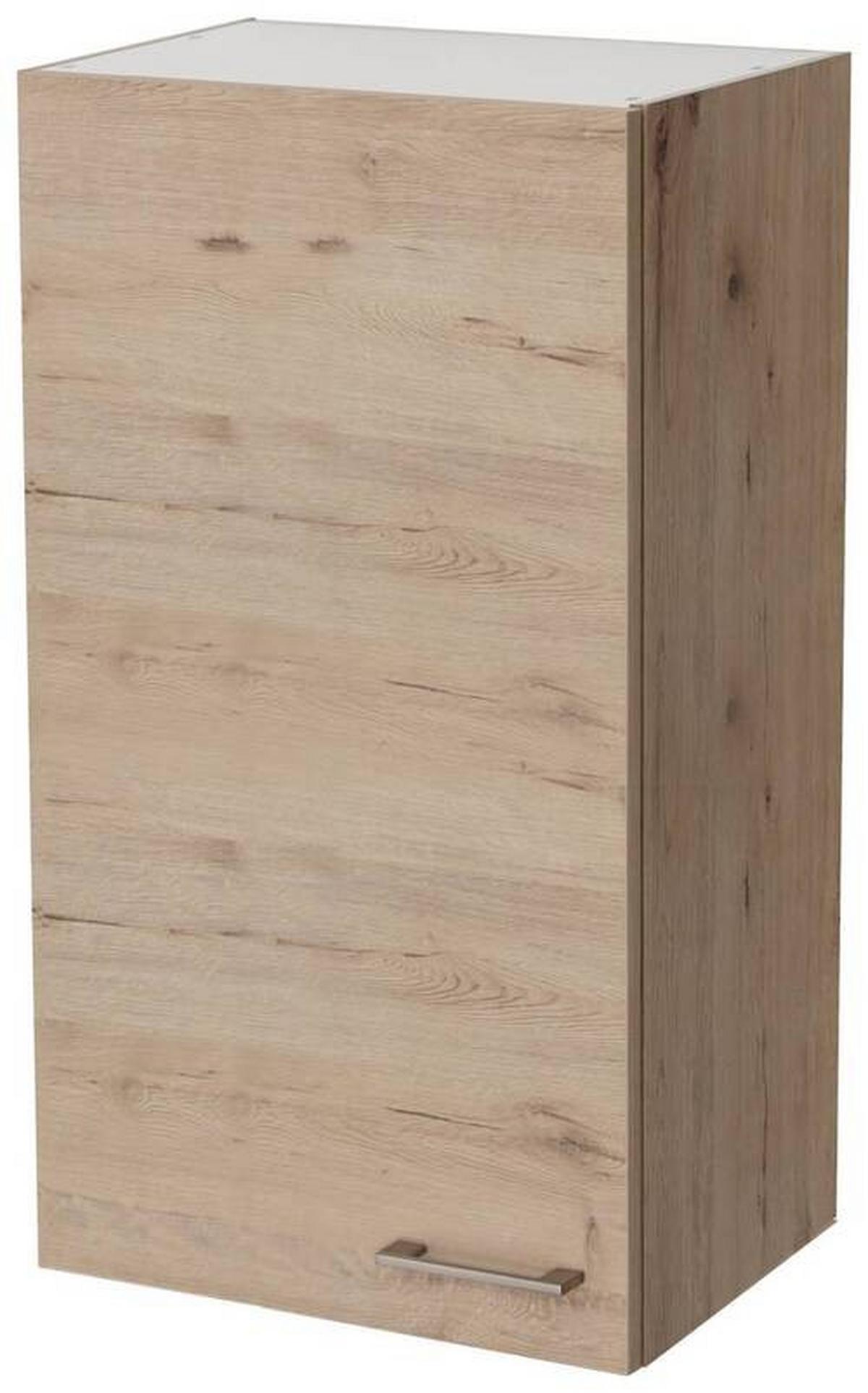 Kuchyňská horní skříňka RIVA H50-89, 50cm - dub San Remo/barvy nerez oceli, Moderní, kov/kompozitní dřevo (50/89/32cm)