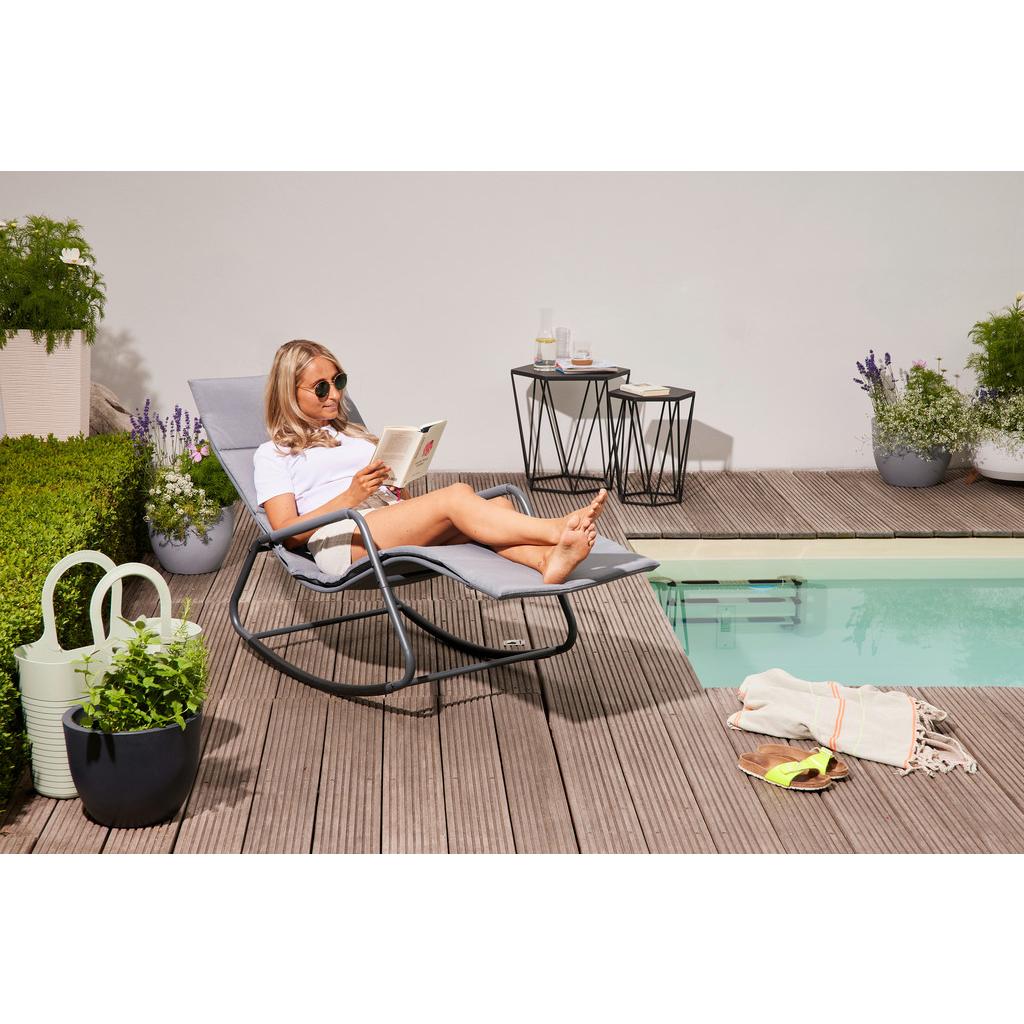 Schaukelliege Metall/kunststoff/textil