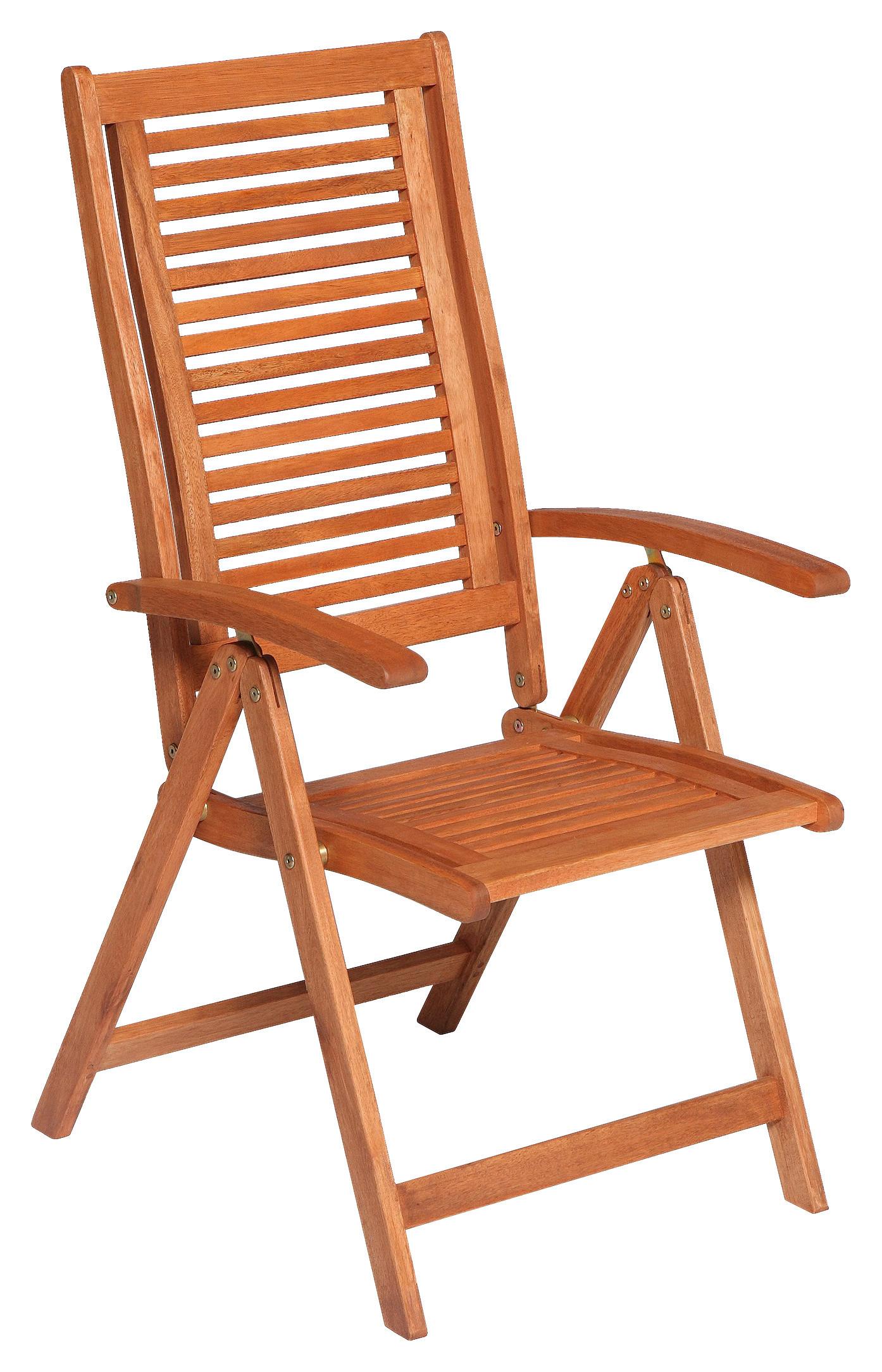 Gartensessel Klappbar/ verstellbar Cordoba Echtholz - Naturfarben, Basics, Holz (58/114/68cm) - Gardenson