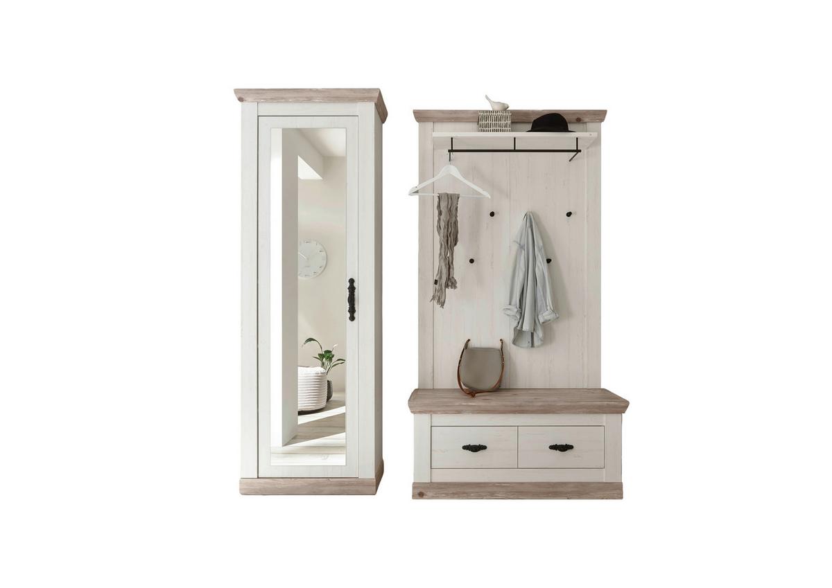 Garderobe Florenz Pinienfarbe/Hellbraun 190cm - Hellbraun/Pinienfarben, Design, Holzwerkstoff (190/201/45cm) - MID.YOU