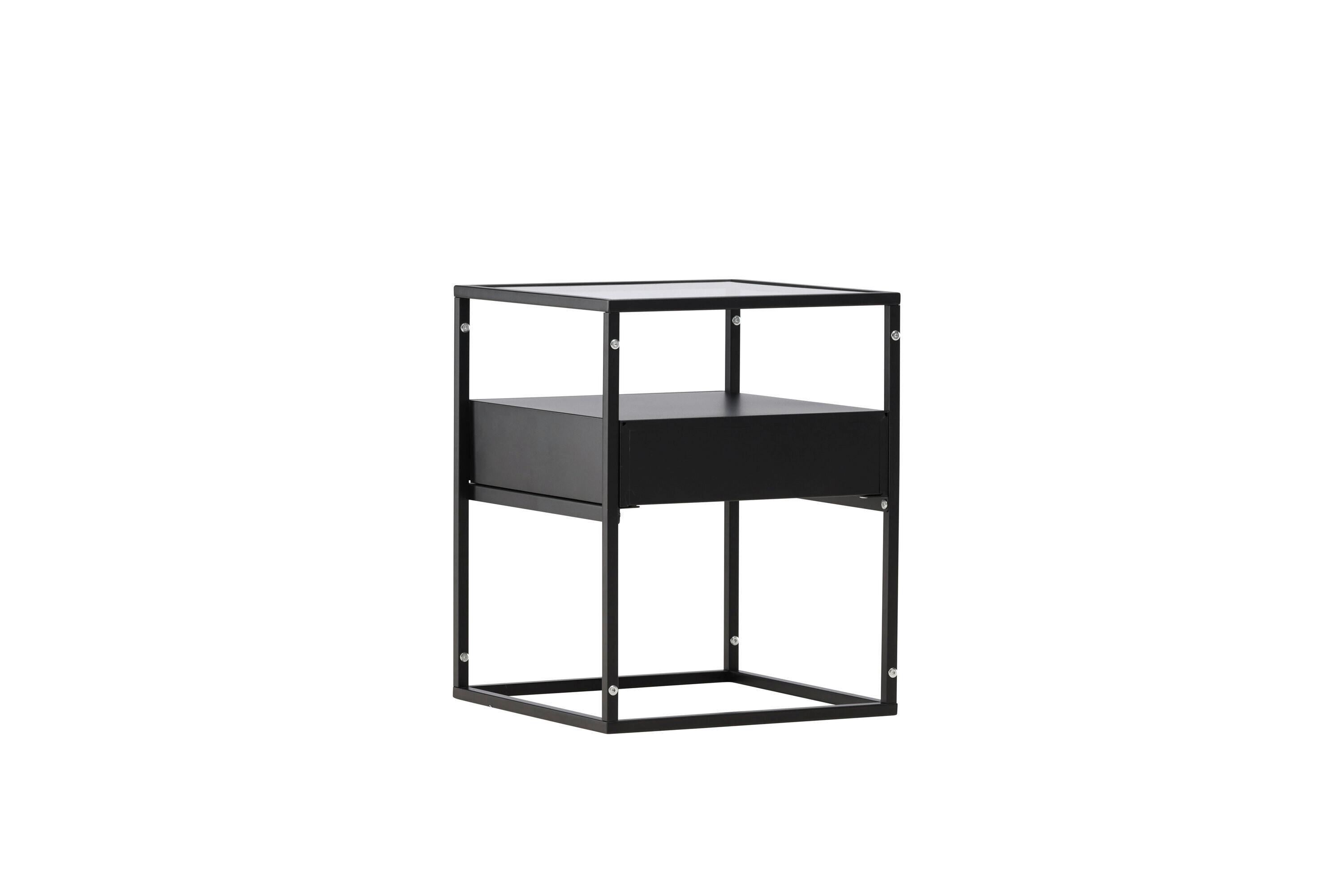 Beistelltisch Fortaleza Schwarz B: 40 Cm - Schwarz, MODERN, Metall (40/40/51cm) - Livetastic