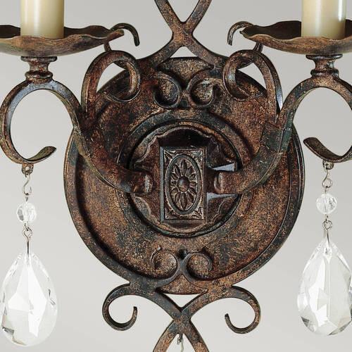 Wandleuchte Fe-Chateau2 - Bronzefarben, KONVENTIONELL, Glas/Metall (22,9/22,9/29,8cm) - Elstead Lighting