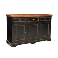 SIDEBOARD Honig/Schwarz B: 150cm - Schwarz/Braun, Design, Holz/Holzwerkstoff (150/90/40cm) - MID.YOU
