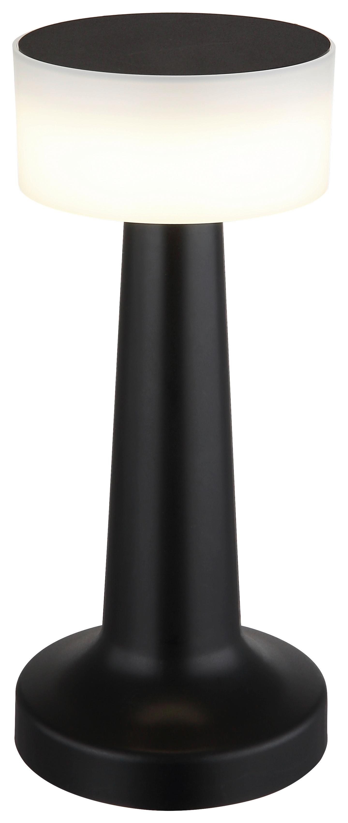 LED-Tischleuchte Win - Opal/Schwarz, MODERN, Kunststoff (9,5/21,5cm) - Luca Bessoni