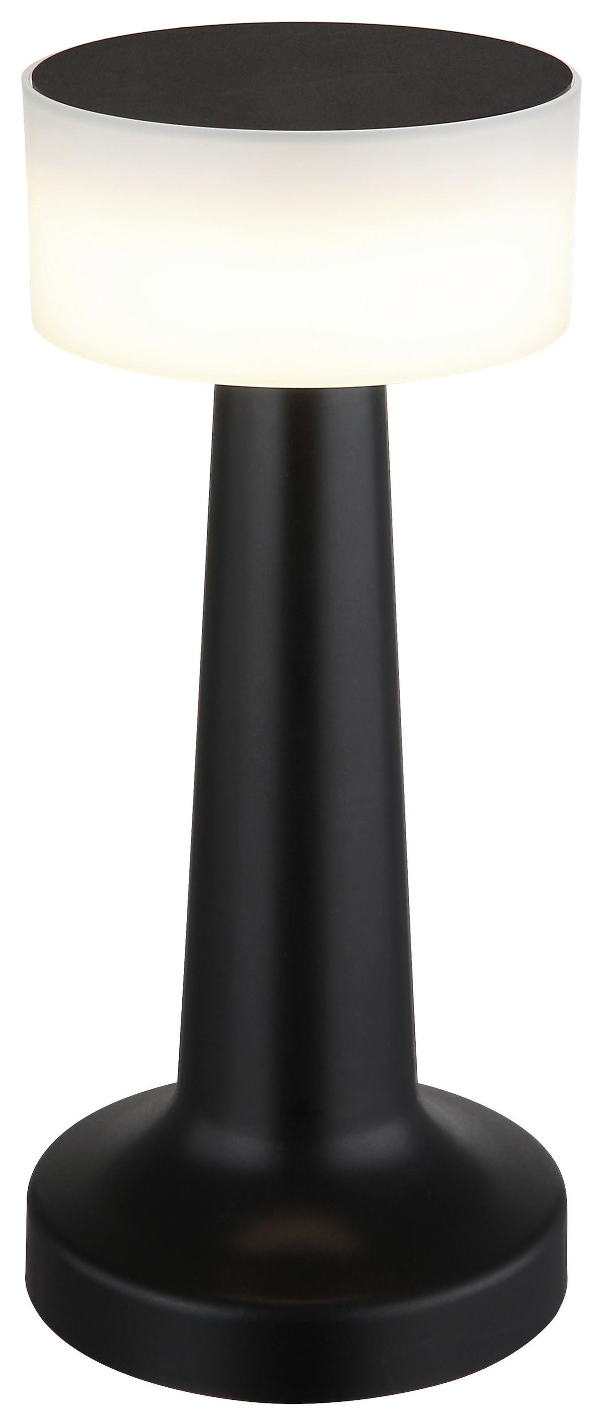 Led-tischleuchte Win - Opal/Schwarz, MODERN, Kunststoff (9,5/21,5cm) - Luca Bessoni