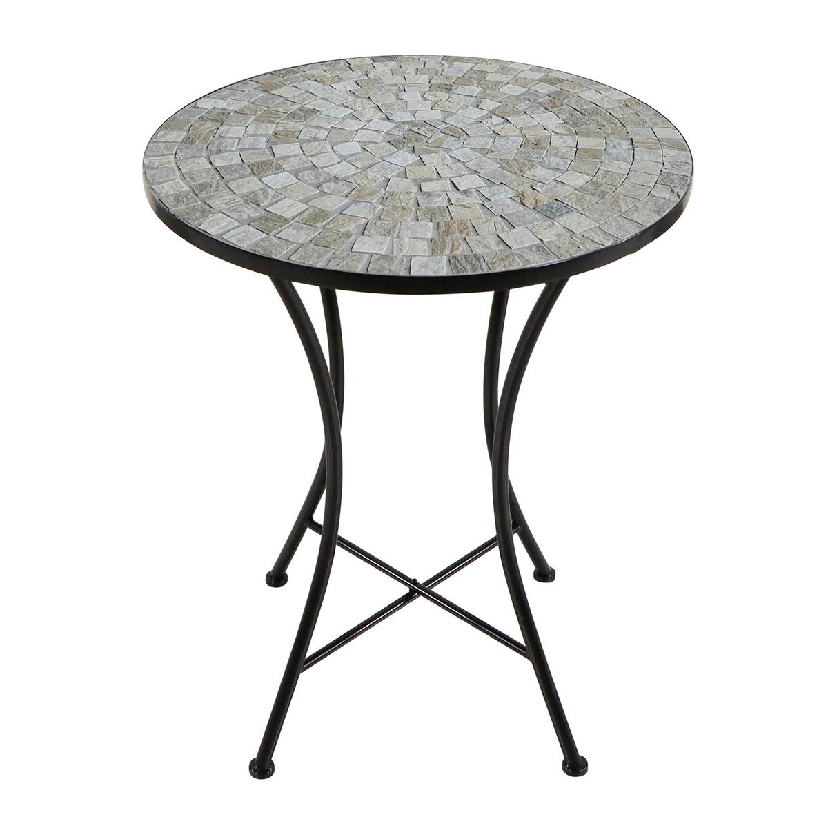 Gartenset Amelie Beige - Beige/Schwarz, Basics, Keramik/Metall (60/75cm) - Ambia Garden