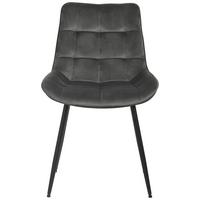 Stuhl Ravenna - Schwarz/Grau, MODERN, Holz/Textil (49/85/61cm) - MID.YOU