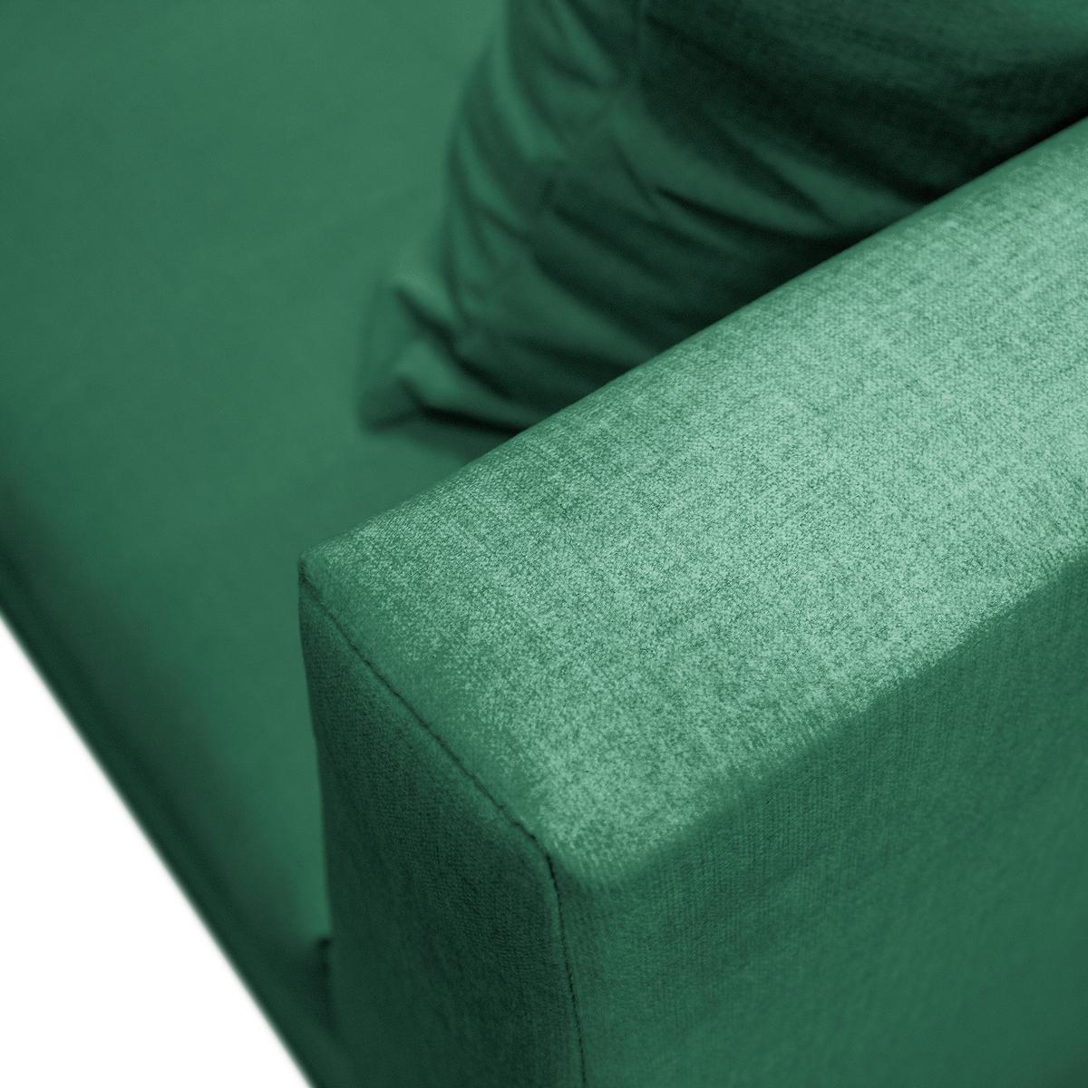 Ecksofa Pruno, Grün S: 247x174 Cm - Schwarz/Grün, Design, Textil (247/174cm) - MID.YOU