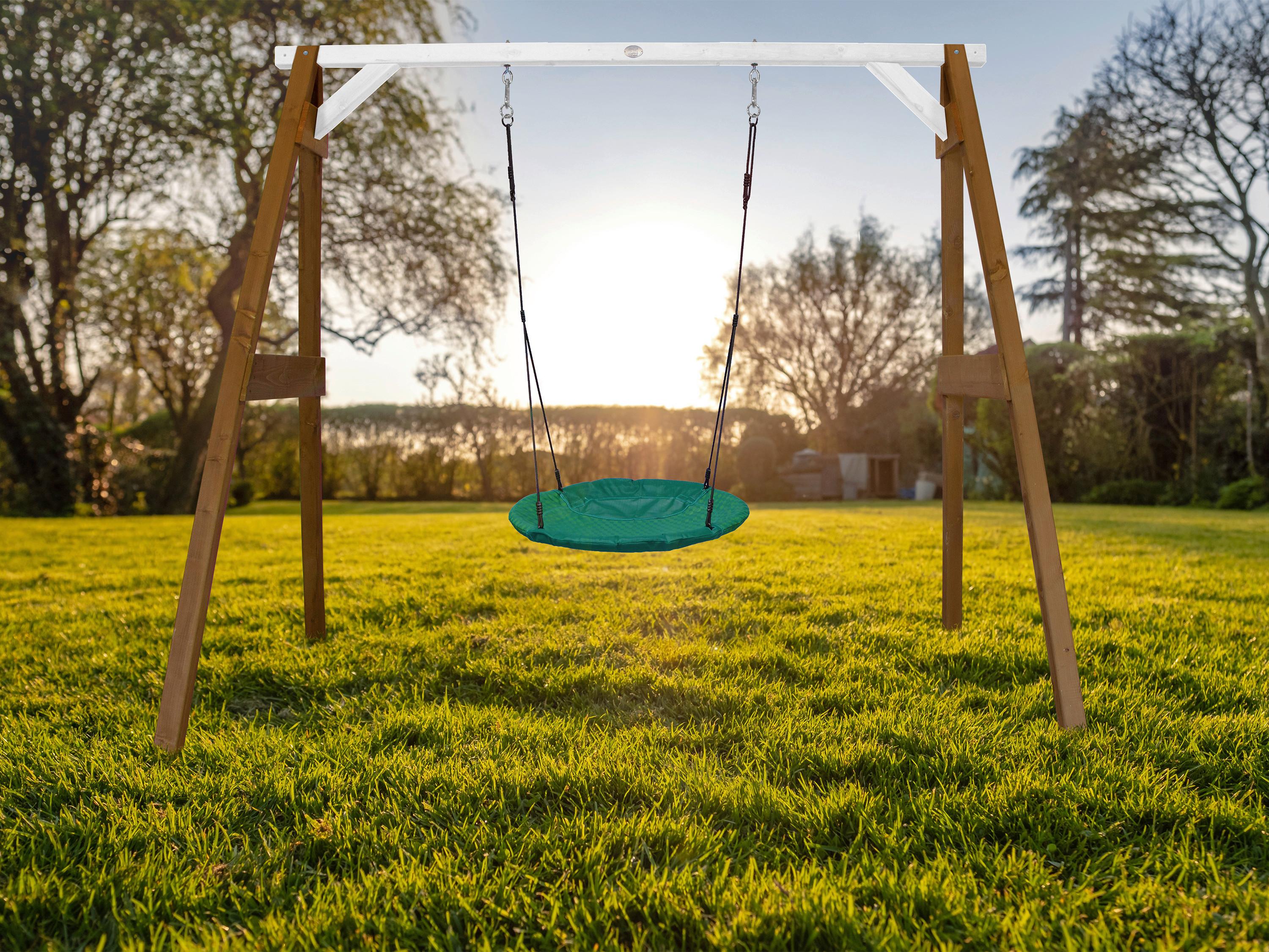 Nestschaukel A030.134.03 - Braun/Weiß, KONVENTIONELL, Holz/Kunststoff (254/207/160cm) - Ambia Garden