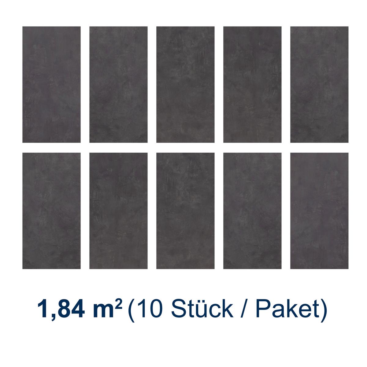 Designboden Steinoptik Grau Stärke 5mm - Grau, Basics, Kunststoff (60.5/30.48/0.5cm)