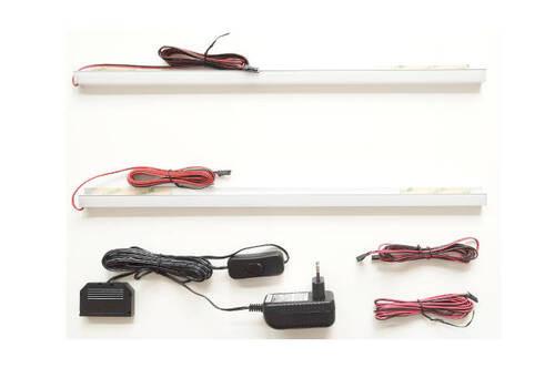 Glasbodenbeleuchtungs-set Led 2er Set 12 V - Schwarz/Weiß, Design, Kunststoff/Metall (30/1cm) - MID.YOU