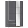Schwebetürenschrank Stoke Grau B: 131 cm - Grau, MODERN, Holzwerkstoff (131/210/59cm) - Rauch Möbel