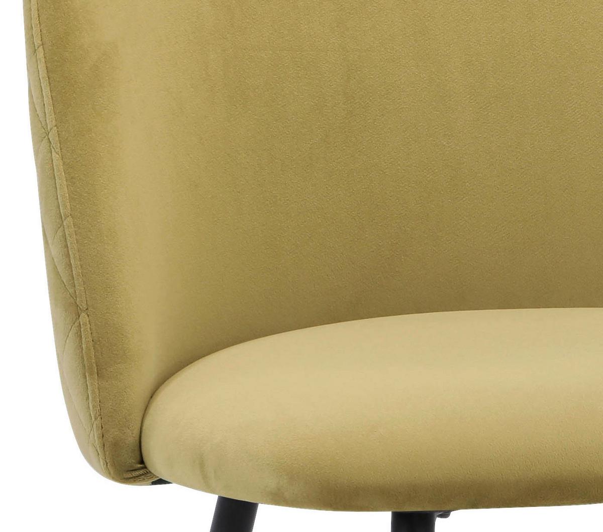 Kárpitozott Szék Torres - sötétsárga/fekete, Modern, textil/fa (51/79/58cm) - MID.YOU