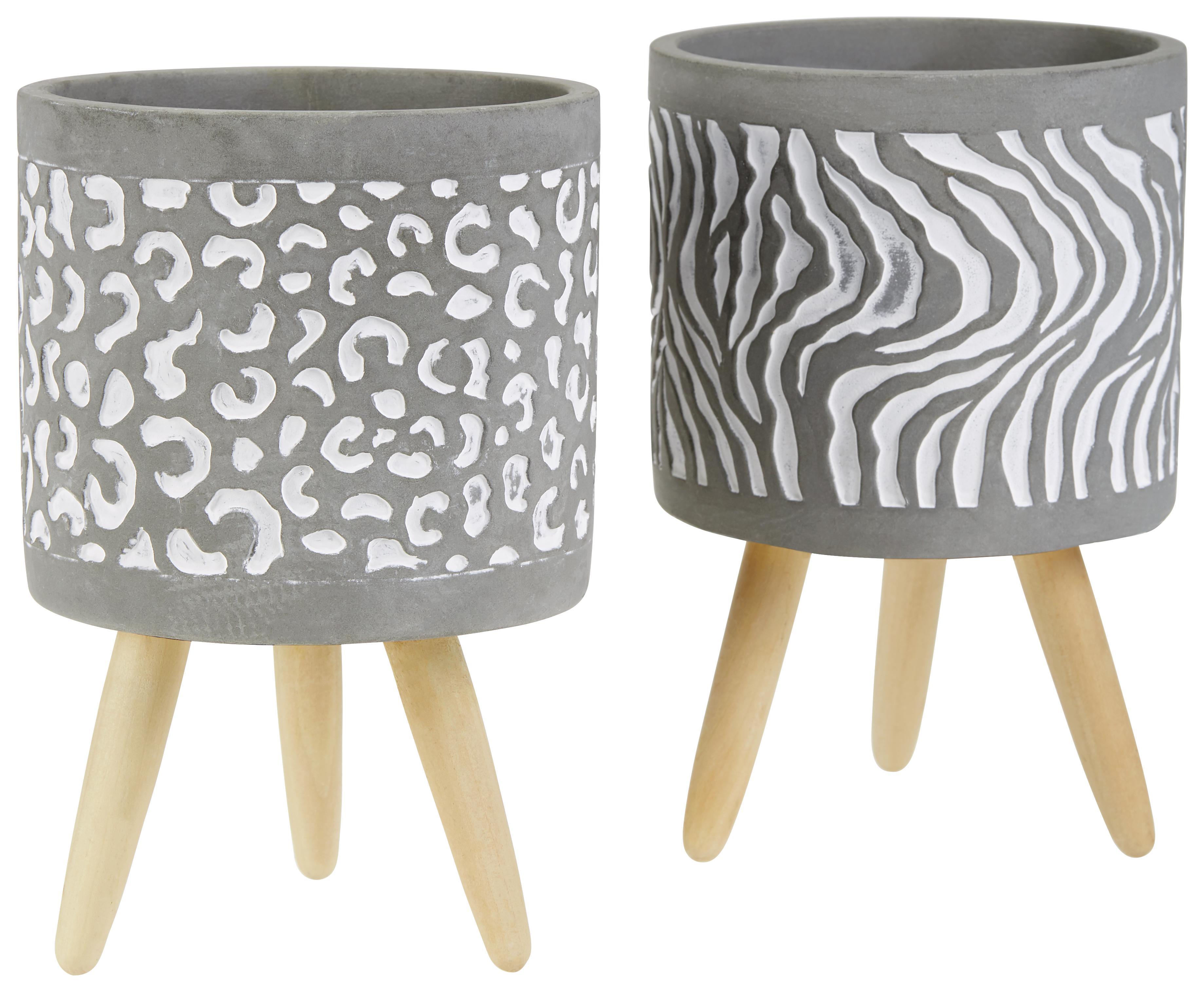 Kaspó Adjoa - Szürke, Lifestyle, Kő (13/21cm)