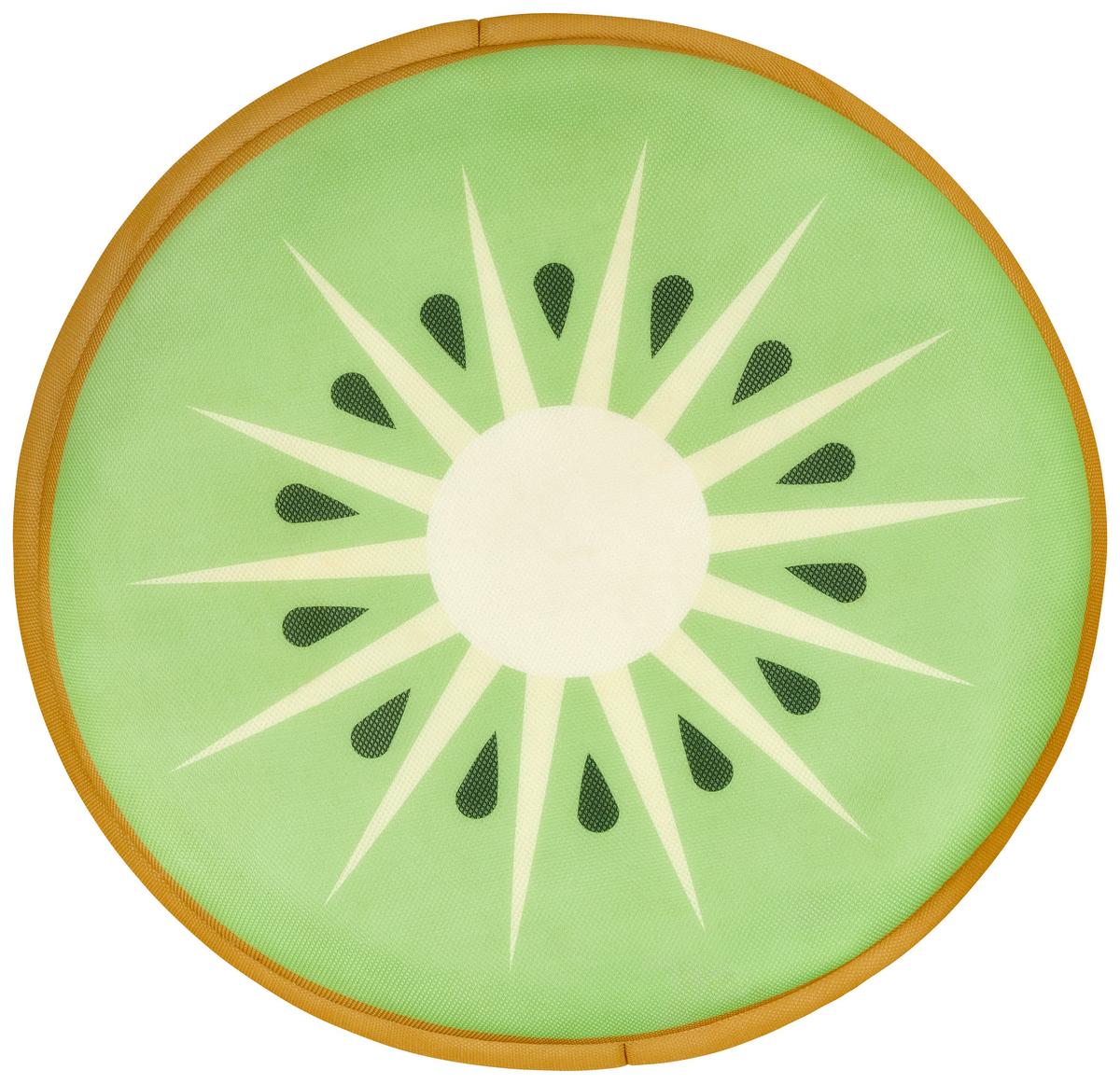 Schwimmkissen Kiwi Textil Dunkelgrün/Grün/Honig mit Zip - Dunkelgrün/Grün, Basics, Textil (85/22cm)