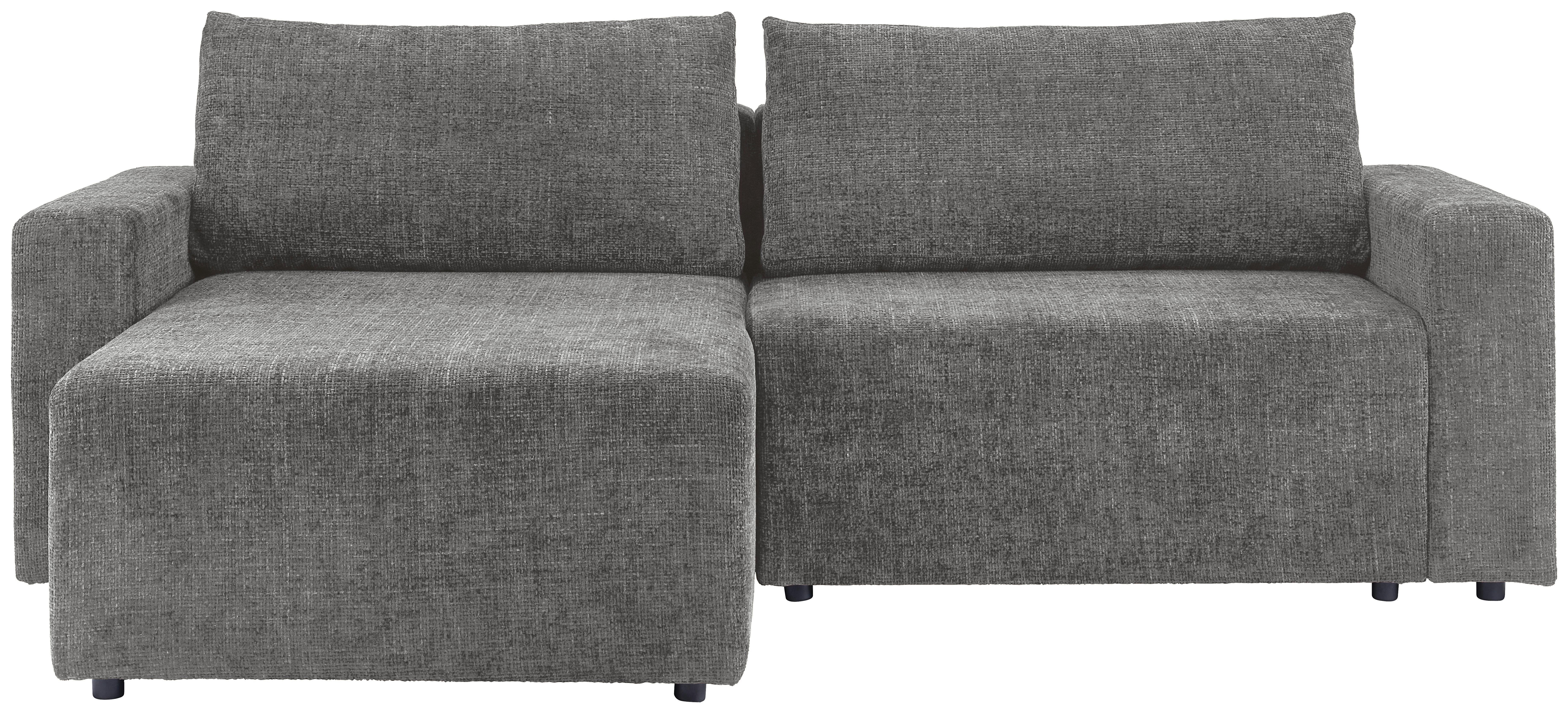 Ecksofa Dallas - Schlammfarben/Schwarz, MODERN, Holz/Kunststoff (173/258cm)
