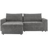Ecksofa Dallas - Schlammfarben/Schwarz, MODERN, Holz/Kunststoff (173/258cm)