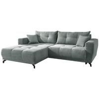 Ecksofa Restato Hellblau S: 177/246 Cm - Schwarz/Hellblau, MODERN, Holz/Textil (177/246cm) - MID.YOU