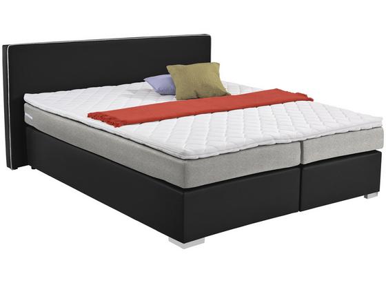 Boxspringbett Riva 180x200 Schwarz/beige - Chromfarben/Beige, MODERN, Holz/Holzwerkstoff (180/200cm) - Luca Bessoni Boxspringbett Riva 180x200 Schwarz/beige - Chromfarben/Beige, MODERN, Holz/Holzwerkstoff (180/200cm) - Luca Bessoni