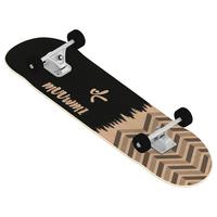 Skateboard Abec-7 Schwarz/Ahornfarben L: 79 cm - Ahornfarben/Schwarz, Basics, Holz (79/20/14cm)