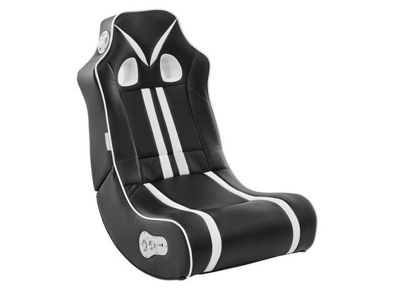Gamingstuhl Ninja B: 56 cm Schwarz/Weiß - Schwarz/Weiß, Design, Textil (56/100/82cm) - Livetastic Gamingstuhl Ninja B: 56 cm Schwarz/Weiß - Schwarz/Weiß, Design, Textil (56/100/82cm) - Livetastic
