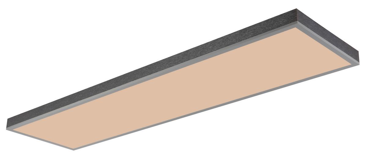 LED-Deckenleuchte Doro L:120cm Silberfarben Weiß Dunkelgrau - Dunkelgrau/Silberfarben, Basics, Kunststoff/Metall (120/30/7,5cm) - Globo