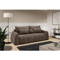 Schlafsofa Geronimo Braun B: 252cm - Schwarz/Braun, Design, Textil (252/93/167cm) - Livetastic