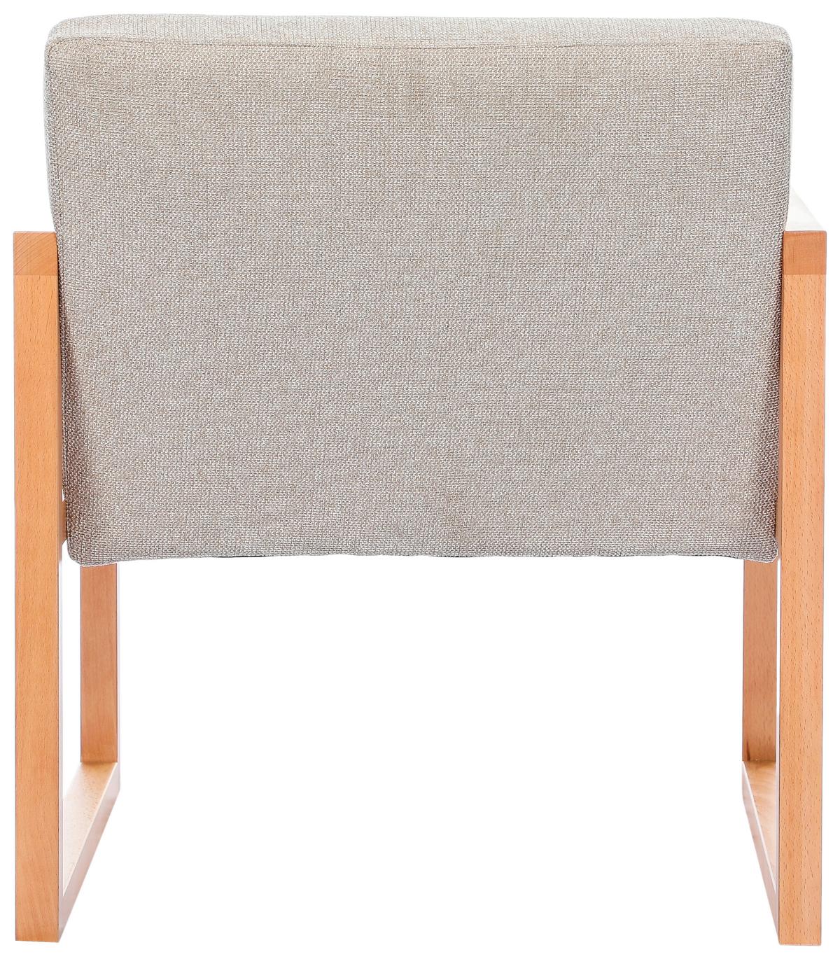 Kreslo MALMÖ, svetlosivá, bukový masív - prírodná farba/svetlosivá, Modern, drevo/textil (65/75/69cm) - Mömax