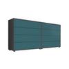 Sideboard Mailand 1 B: 158 Cm Petrol - Anthrazit/Petrol, MODERN, Holzwerkstoff (158/73/33cm) - MID.YOU