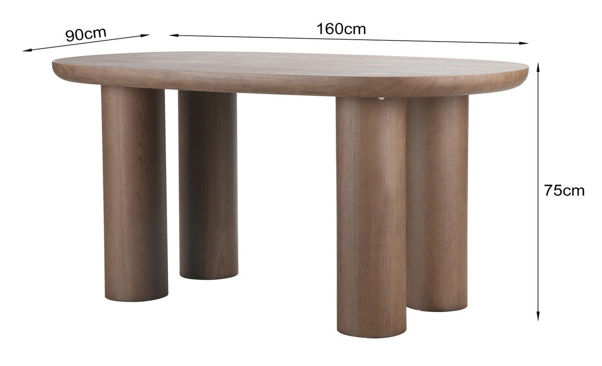 JEDÁLENSKÝ STÔL OSKAR -STUDIO- - farba duba, Lifestyle, drevo/kompozitné drevo (160/90/75cm) - Premium Living