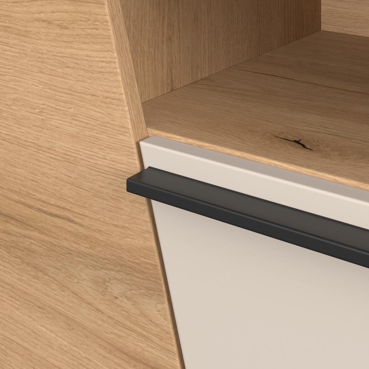 TV-Lowboard Venedig NEW Eichefarben/Kaschmir B: 140 cm - Kaschmir/Eichefarben, MODERN, Holzwerkstoff (140/47/40cm)