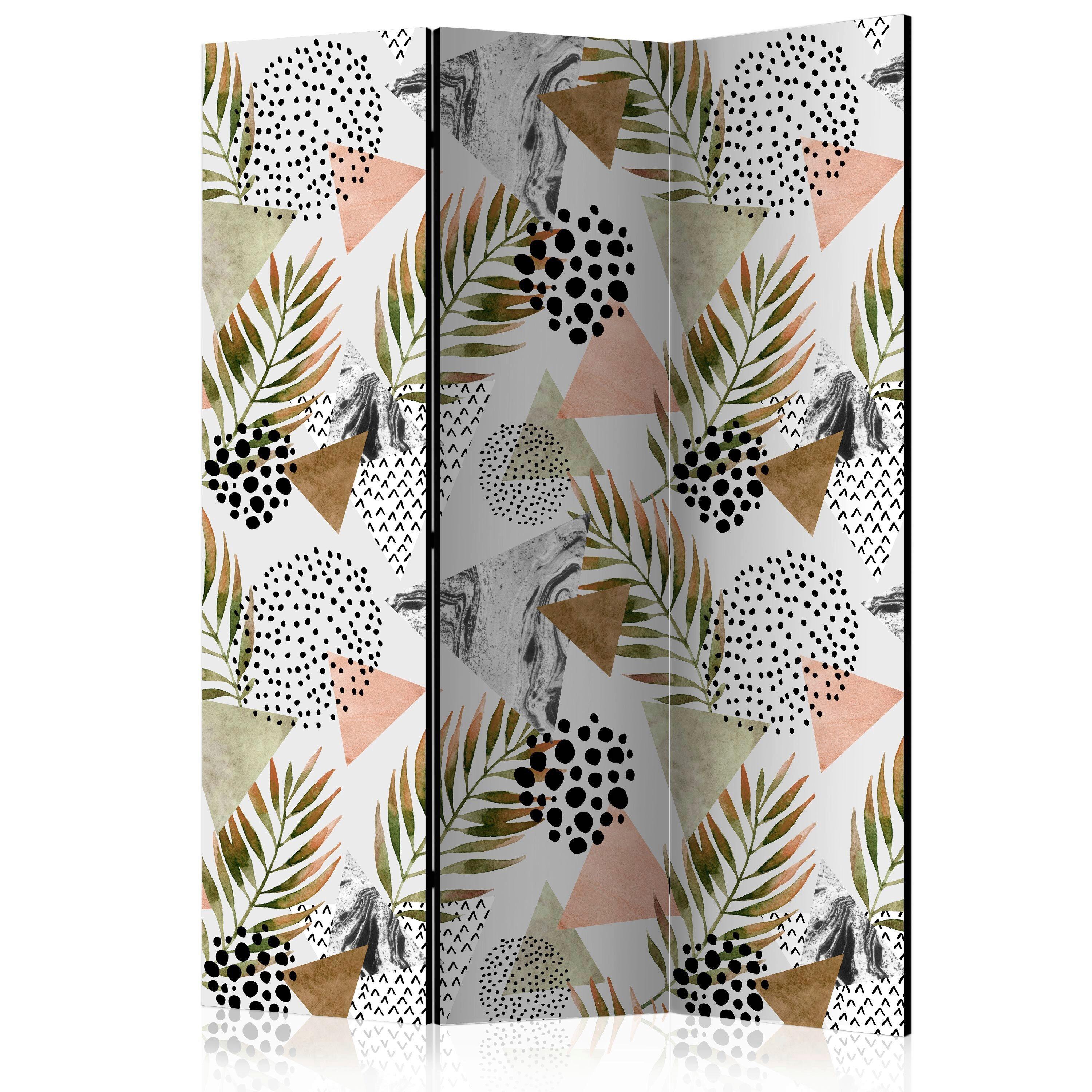 PARAVENT Weiß Beige B: 135 cm
