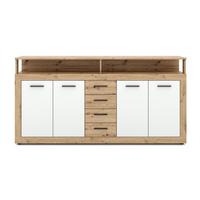 Komona Bonita, š: 190 cm - biela/dub artisan, Konventionell, kompozitné drevo/plast (190/95/32cm)