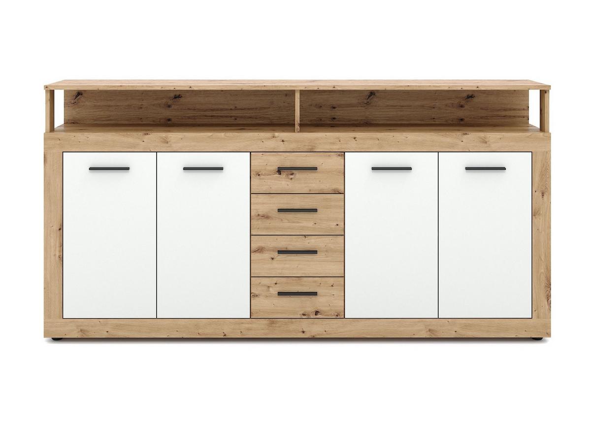 Komona Bonita, š: 190 cm - biela/dub artisan, Konventionell, kompozitné drevo/plast (190/95/32cm)