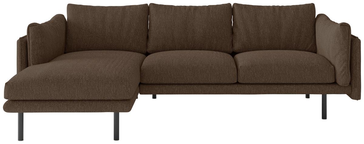 Ecksofa Salama - Hellbraun/Beige, Design, Textil (160/268/100cm) - Livetastic