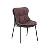 Stuhl Brady 200 Braun - Hellbraun/Dunkelbraun, Design, Textil/Metall (54/84/64cm) - Kayoom