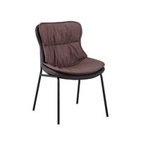 Stuhl Brady 200 Braun - Hellbraun/Dunkelbraun, Design, Textil/Metall (54/84/64cm) - Kayoom