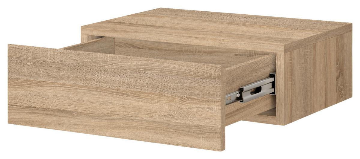 Nachkästchen Eichefarben H: 14 cm Tajo - Eichefarben/Sonoma Eiche, MODERN, Holzwerkstoff (42/14/30cm) - Livetastic