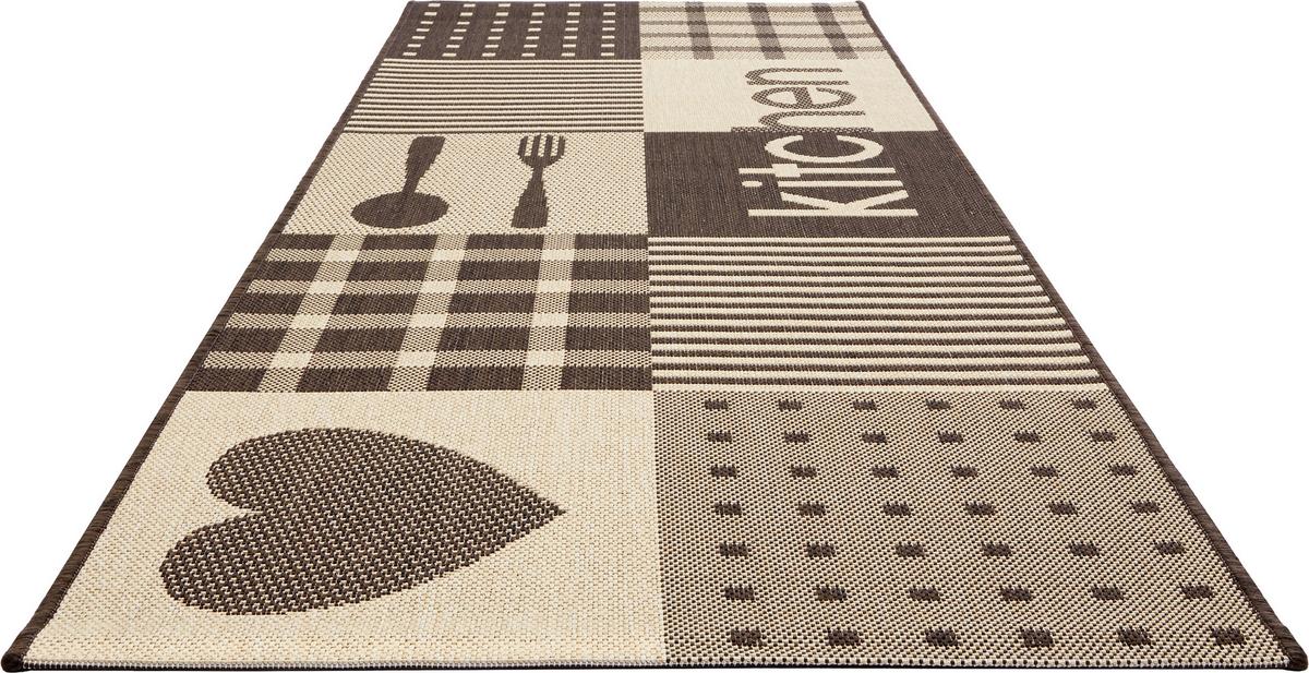 Konyhai Futószőnyeg Kitchen Kb. 80/200cm - bézs/barna, Basics, textil (80/200cm) - James Wood