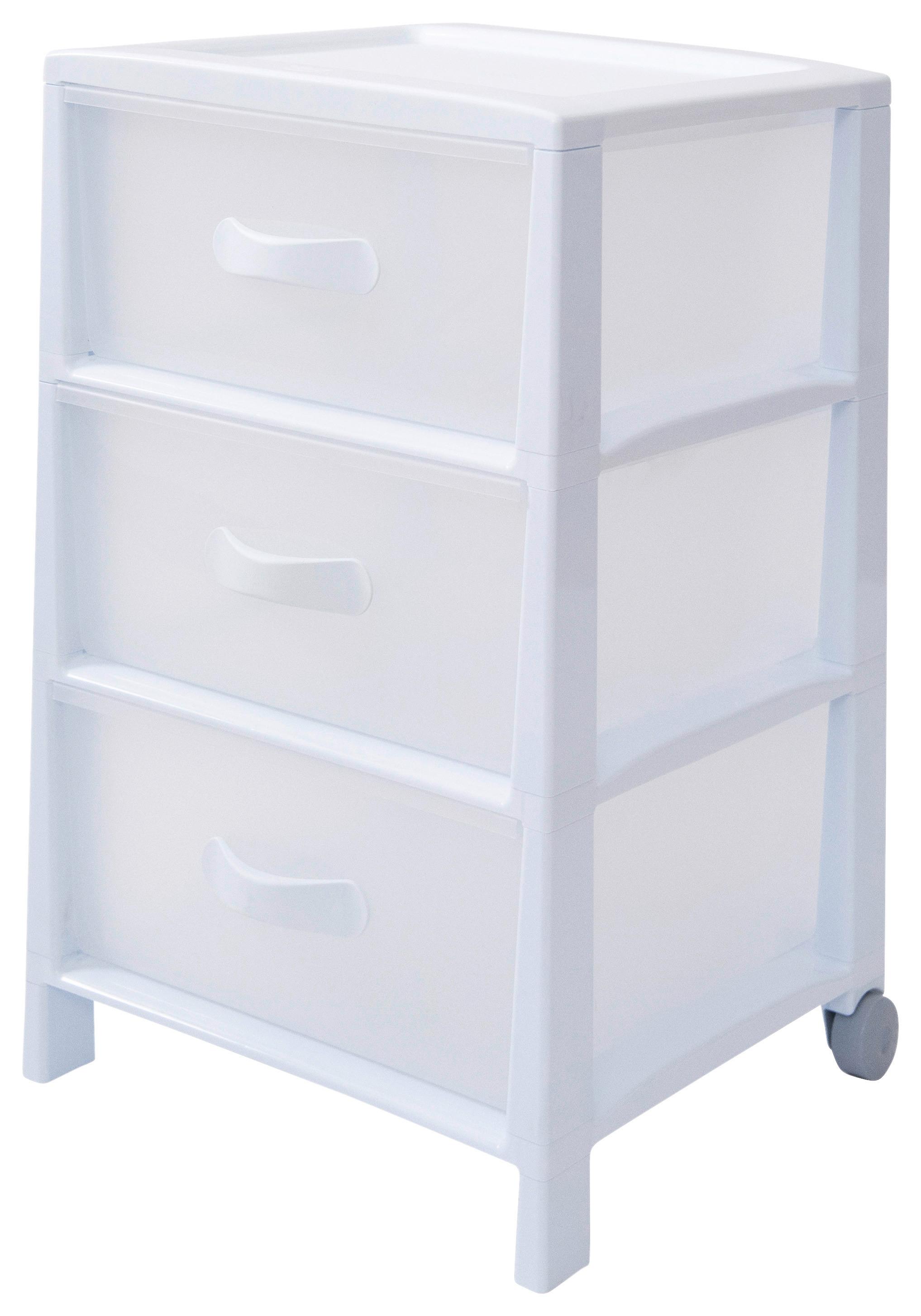 Allzweckwagen Futura mit 3 Fächern Kunststoff B: 39,5 cm - Weiß, Basics, Kunststoff (38/39,5/57cm)