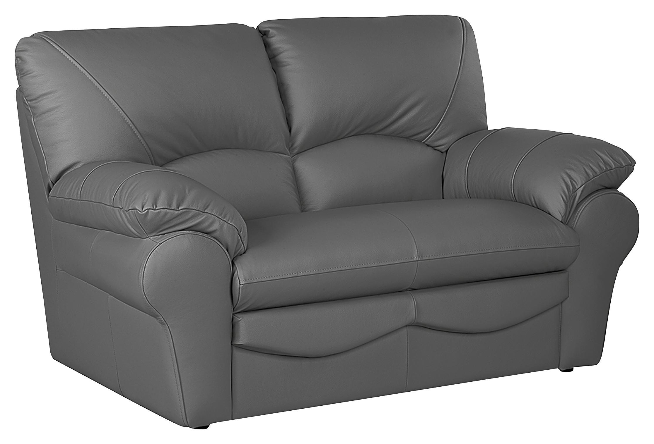 2-Sitzer-Sofa Oslo Beige B: 150 cm - Anthrazit/Schwarz, Design, Leder (150/92/85cm) - Livetastic