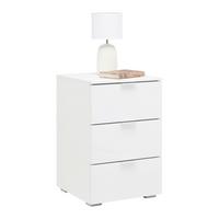 Nočný stolík FIFTY - sivá/biela, Konventionell, kov/kompozitné drevo (40/61/42cm) - Premium Living