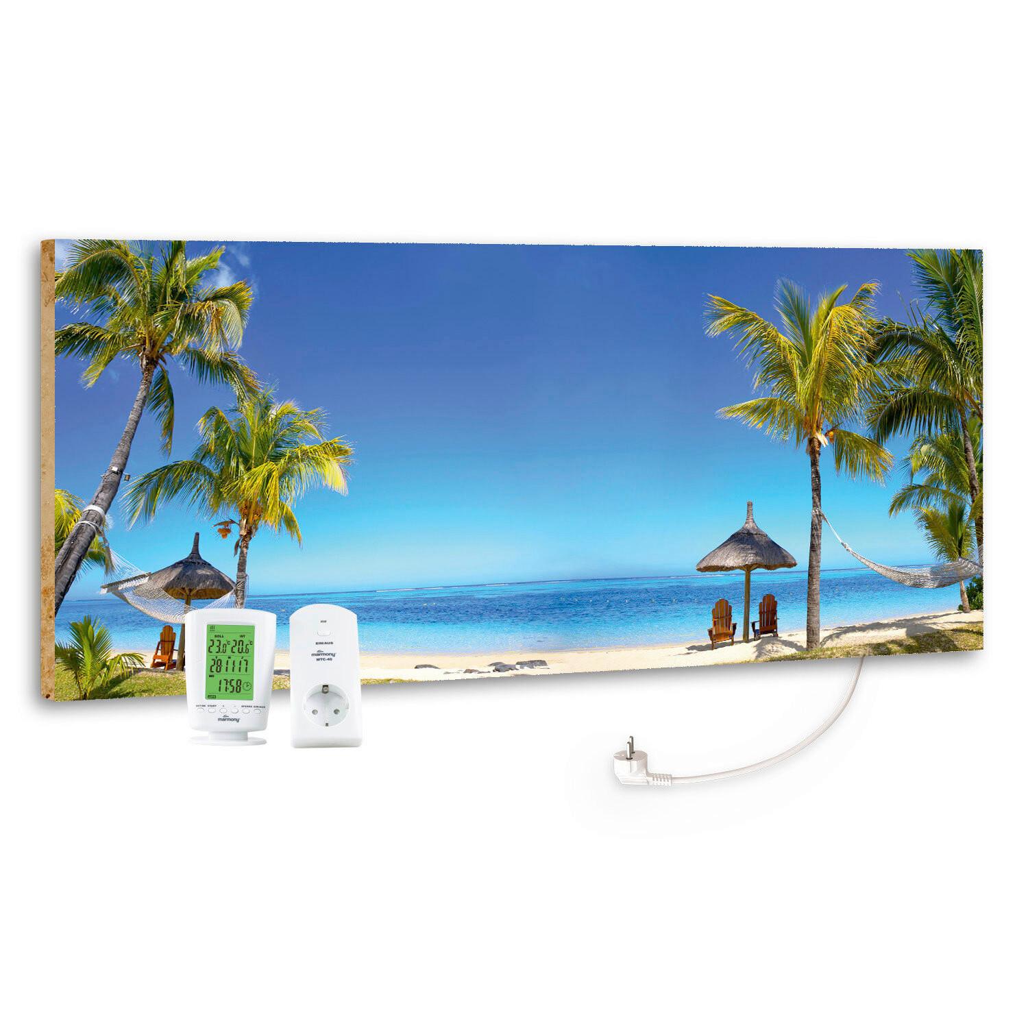 Infrarot Heizung 800 W Strand 40x100 cm, inkl. Thermostat - MODERN, Stein (40/100/2cm) - marmony