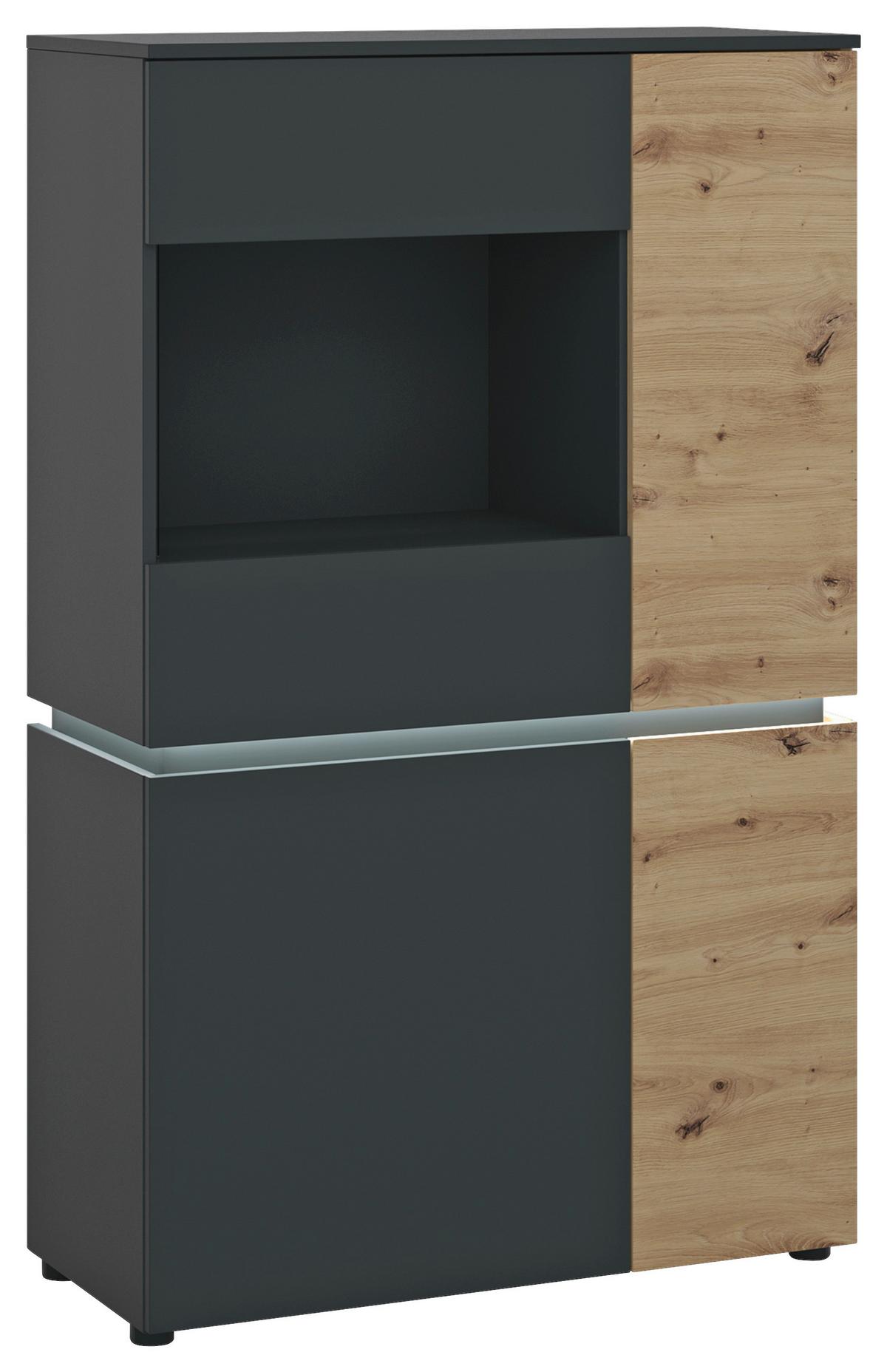 Stapelprogramm Luci Grau Eiche Artisan/Grau B: 360,8 cm - Trend (360,8/199/48cm) - MID.YOU