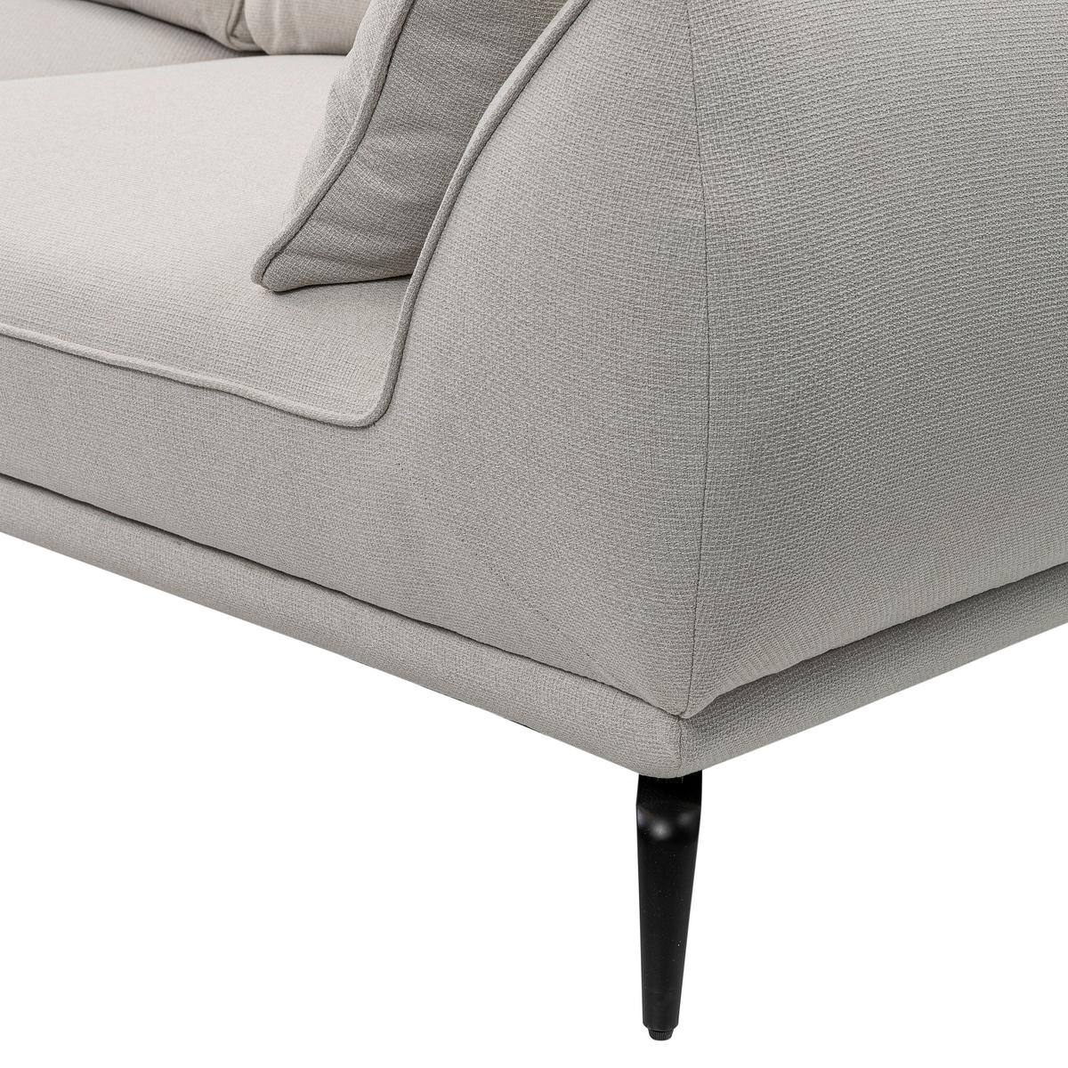2-Sitzer-Sofa Cavo, Creme B: 208 cm - Creme/Schwarz, MODERN, Textil (208/86/118cm) - MID.YOU