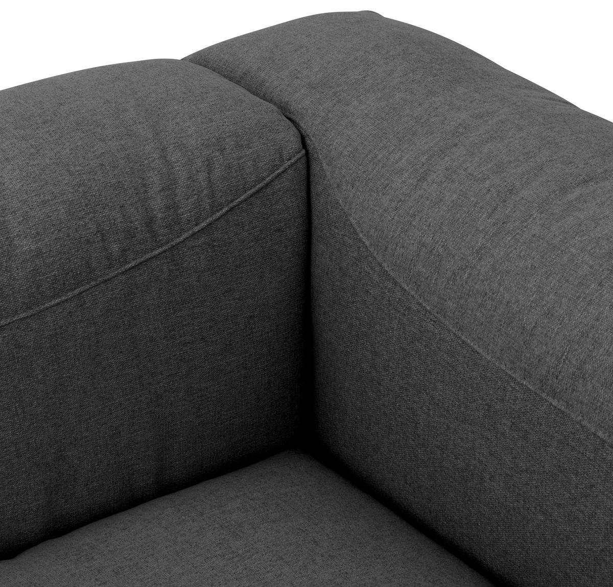 Ecksofa Lena Anthrazit Flachgewebe - Anthrazit, Design, Textil (275/73/160cm) - Max Winzer