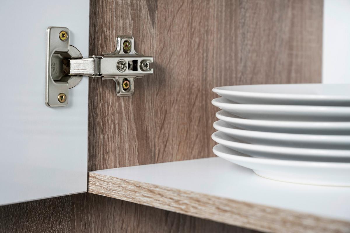 Küchenzeile mit Geräten B: 330 cm Eichefarben/Weiß - Eichefarben/Weiß, MODERN, Holzwerkstoff (330cm) - Respekta